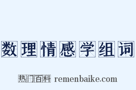 数理情感学组词是什么意思的图片